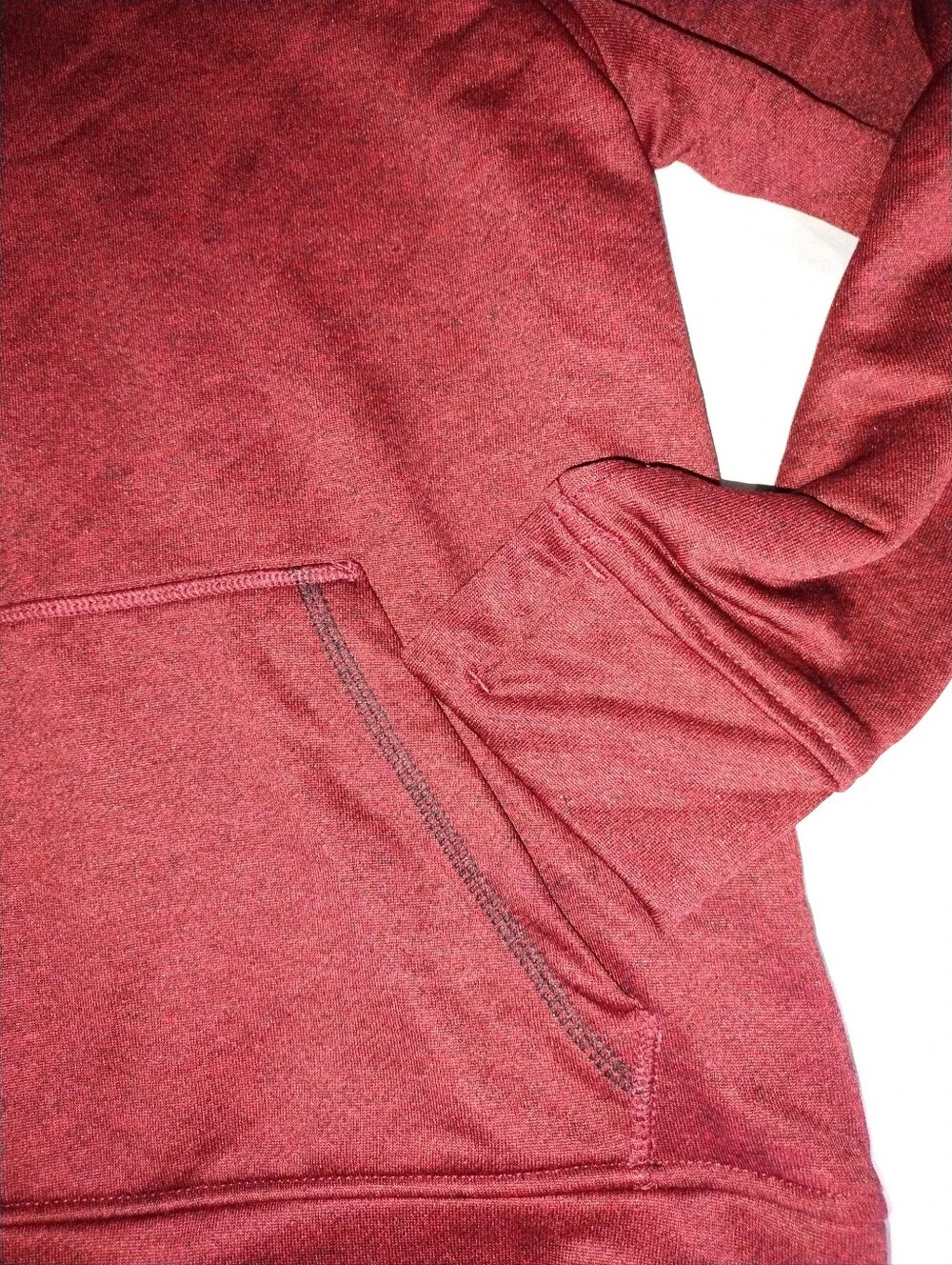 Puma Maroon Red Hooded Pullover Sweatshirt
